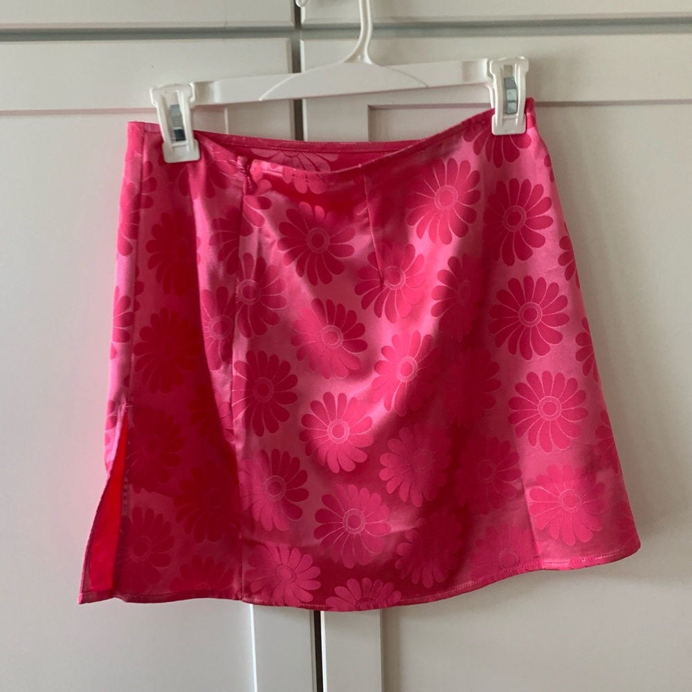 Cute y2k silky mini skirt